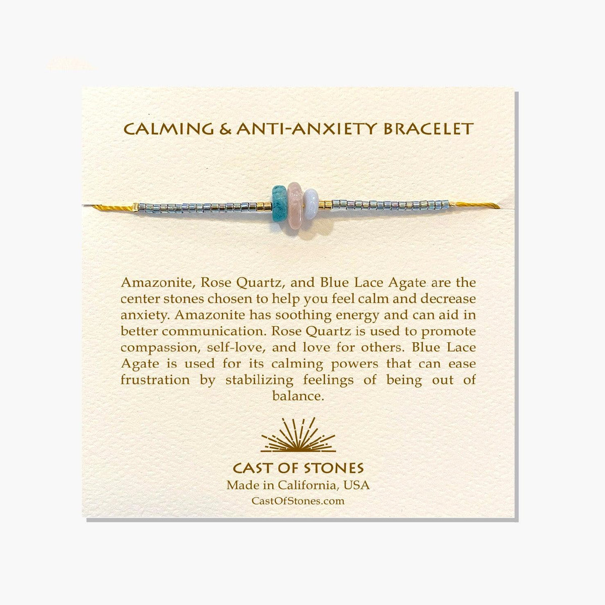 Stress Anxiety Relief Energy Healing Crystal Reiki Gemstone Bracelet –  Spiritual Diva Jewelry